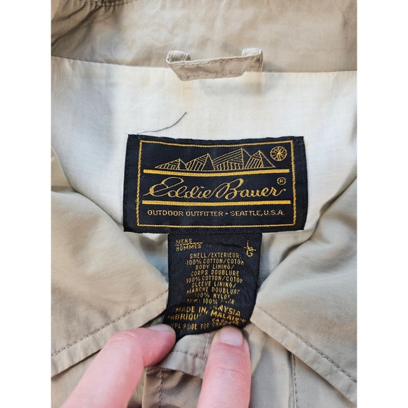 Vintage eddie bauer size large men's cargo pocket jacket windbreaker outdoor - - Picture 8 of 10